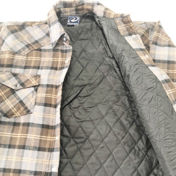 Men’s Roper Quilt Lining Plaid  Shirt/Jacket - Picture 2 of 2
